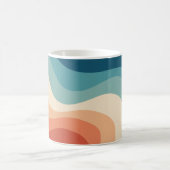 レトロスタイル波 コーヒーマグカップ (中央)