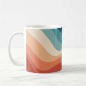 レトロスタイル波 コーヒーマグカップ (左)