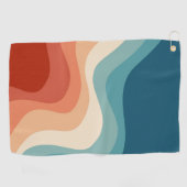 レトロスタイル波 ゴルフタオル (横)