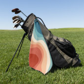 レトロスタイル波 ゴルフタオル (グリーン)