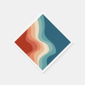 レトロスタイル波 スタンダードカクテルナプキン (角)