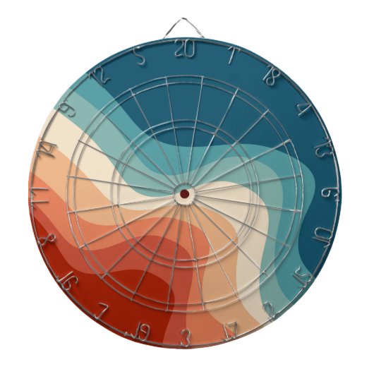 レトロスタイル波 ダーツボード (正面)