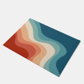 レトロスタイル波 ドアマット (アングル)