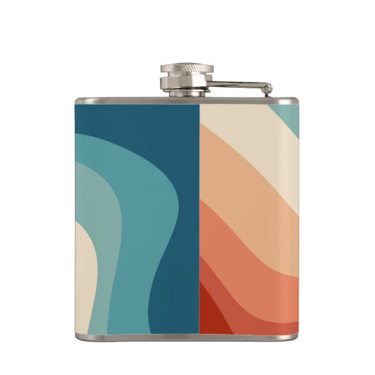 レトロスタイル波 フラスク (裏面)