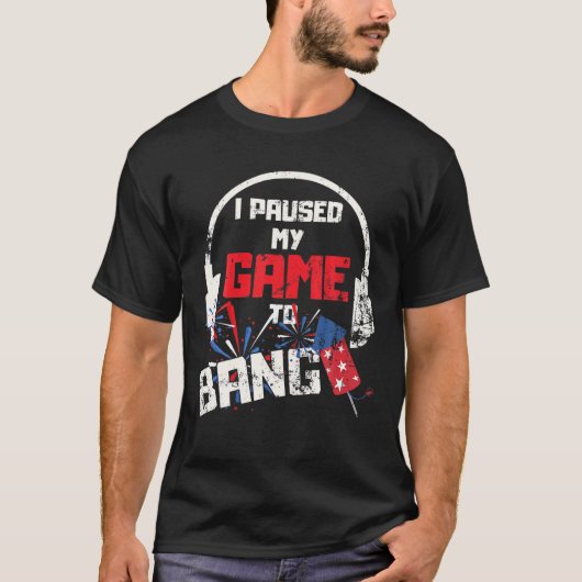 レトロスタイル私は私のゲームを停止したBang独立性 Tシャツ (正面)