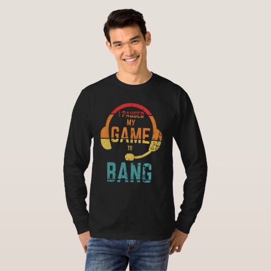レトロスタイル私は私のゲームを停止したBang独立性 Tシャツ (正面フル)
