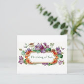 レトロスタイル考えズオブユーヴィンテージフローラ ポストカード (スタンド正面)