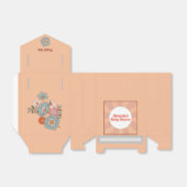 レトロスタイル花赤ちゃんシャワーお願いボックス フェイバーボックス (折り畳みなし)