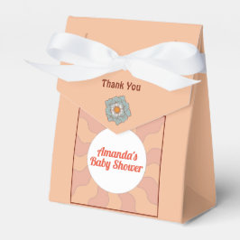 レトロスタイル花赤ちゃんシャワーお願いボックス フェイバーボックス