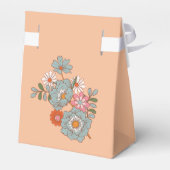 レトロスタイル花赤ちゃんシャワーお願いボックス フェイバーボックス (裏面サイド)
