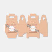 レトロスタイル花赤ちゃんシャワーお願いボックス フェイバーボックス (折り畳みなし)