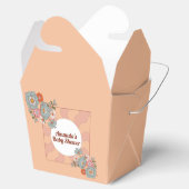 レトロスタイル花赤ちゃんシャワーお願いボックス フェイバーボックス (オープン)
