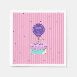 レトロスタイル誕生会 スタンダードカクテルナプキン