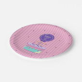 レトロスタイル誕生日パーティー紙プレート ペーパープレート (アングル)