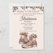 レトロスタイル誕生日招待状 招待状 (正面)