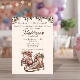 レトロスタイル誕生日招待状 招待状