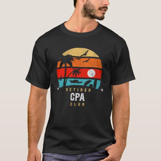 レトロスタイル退職Gagアイディア退職したCPA Tシャツ (正面)