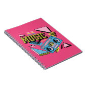 レトロスタイル音楽ボックスデザイン ノートブック (右側)