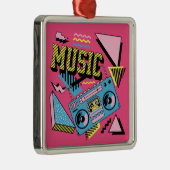 レトロスタイル音楽ボックスデザイン メタルオーナメント (右)