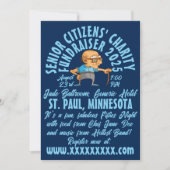 レトロスタイル高齢者のチャリティー 招待状 (正面)