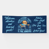 レトロスタイル高齢者のチャリティー 横断幕 (横)