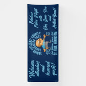 レトロスタイル高齢者のチャリティー 横断幕 (縦)