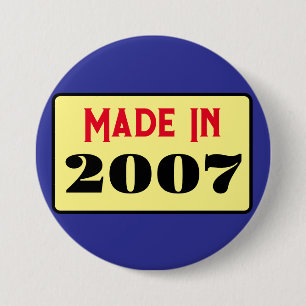 レトロスタイル18th birthday badge 2007 缶バッジ