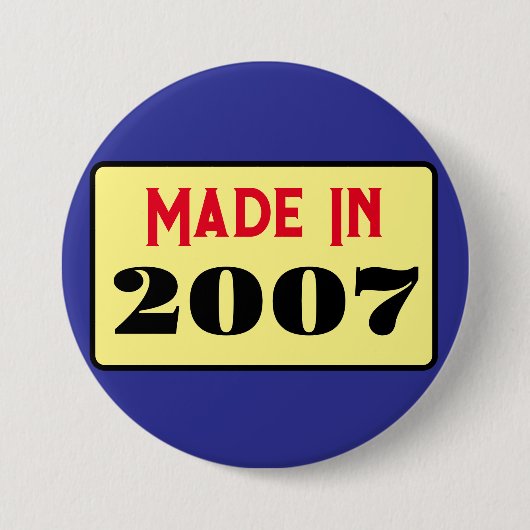 レトロスタイル18th birthday badge 2007 缶バッジ (正面)