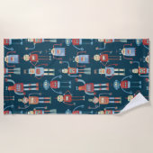 レトロスタイル1950sロボット ビーチタオル (正面)