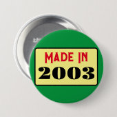レトロスタイル21st birthday badge 2003 缶バッジ (正面&裏面)