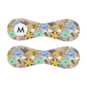 レトロスタイル3モノグラム花柄 野球ボール (パネル)