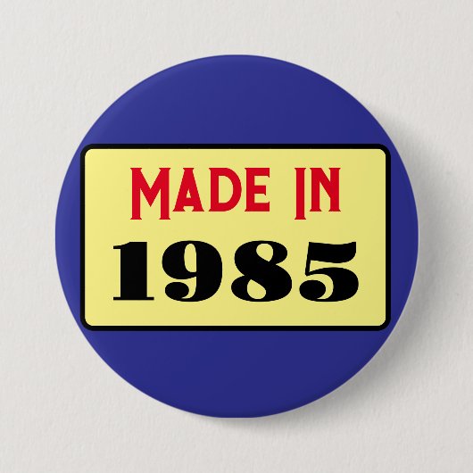 レトロスタイル40th birthday badge 1985 缶バッジ (正面)