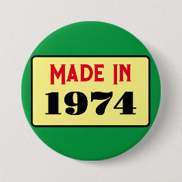 レトロスタイル50th birthday badge 1974 缶バッジ