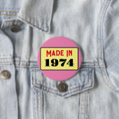 レトロスタイル50th birthday badge 1974 缶バッジ (インサイチュ)