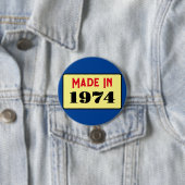 レトロスタイル50th birthday badge 1974 缶バッジ (インサイチュ)
