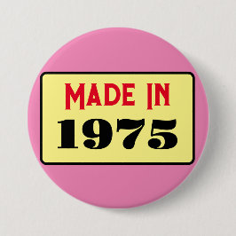 レトロスタイル50th birthday badge 1975 缶バッジ