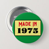 レトロスタイル50th birthday badge 1975 缶バッジ (正面&裏面)