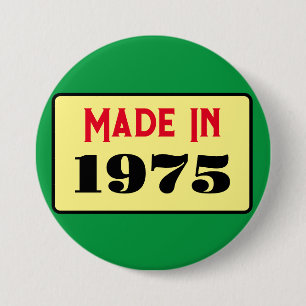レトロスタイル50th birthday badge 1975 缶バッジ