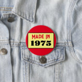レトロスタイル50th birthday badge 1975 缶バッジ (インサイチュ)