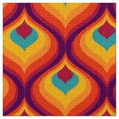 レトロスタイル60s 70sパターン生地 ファブリック (クローズアップ)