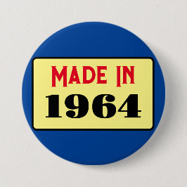 レトロスタイル60th birthday badge 1964 缶バッジ