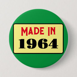 レトロスタイル60th birthday badge 1964 缶バッジ