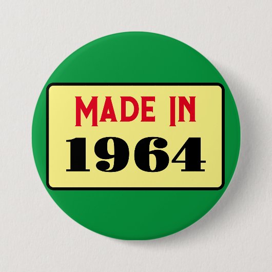 レトロスタイル60th birthday badge 1964 缶バッジ (正面)