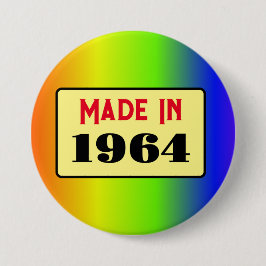 レトロスタイル60th birthday badge 1964 缶バッジ