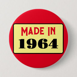 レトロスタイル60th birthday badge 1964 缶バッジ