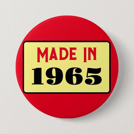 レトロスタイル60th birthday badge 1965 缶バッジ (正面)