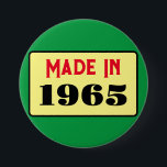 レトロスタイル60th birthday badge 1965 缶バッジ<br><div class="desc">これは誕生日ピンバッジスタイリッシュのための本当に素敵なデザインである。</div>