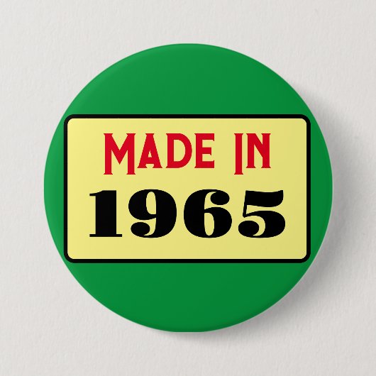 レトロスタイル60th birthday badge 1965 缶バッジ (正面)