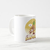 レトロスタイル「アロハ文字デザイン」 コーヒーマグカップ (正面左)