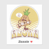 レトロスタイル「アロハ文字デザイン」 シール (シート)